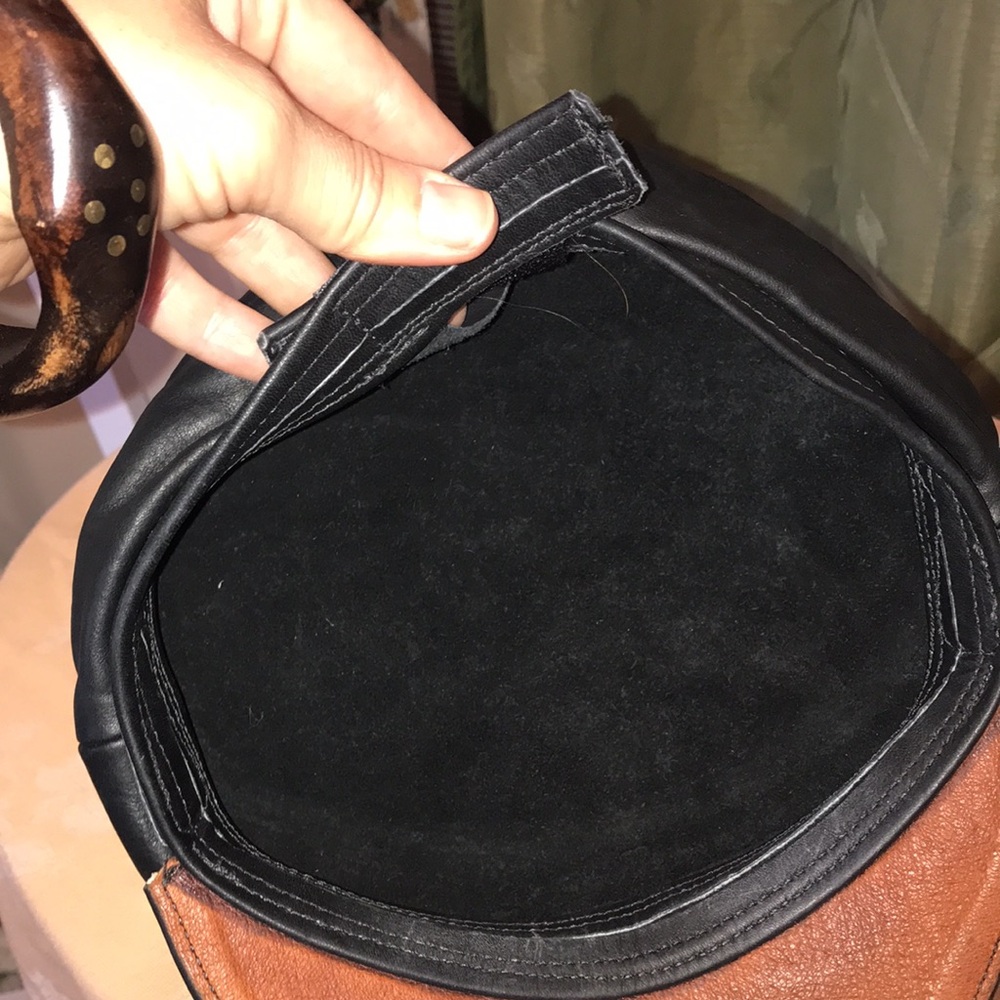 Vintage Black Braided Leather Fisherman Cap - Picture 6 of 9